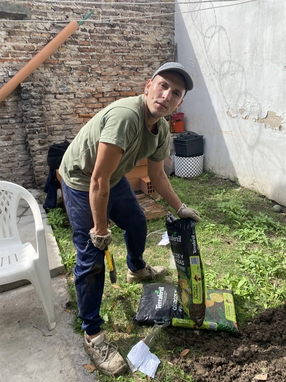 Plantación y preparación de tierra